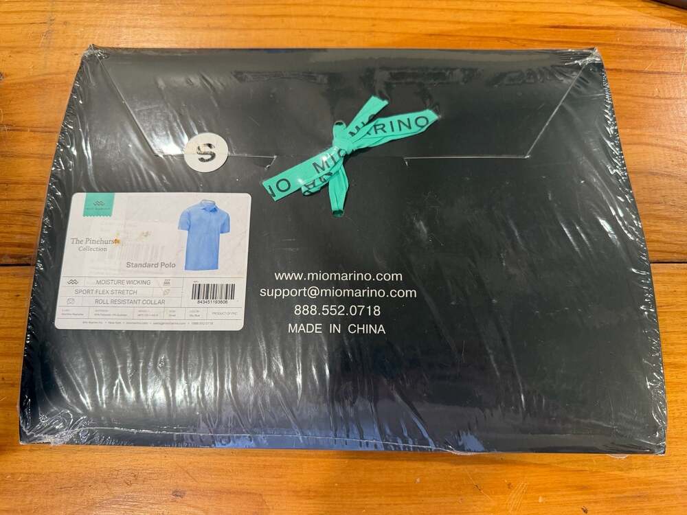 Mio Marino The Pinehurst Collection Standard Polo Shirt in Sky Blue